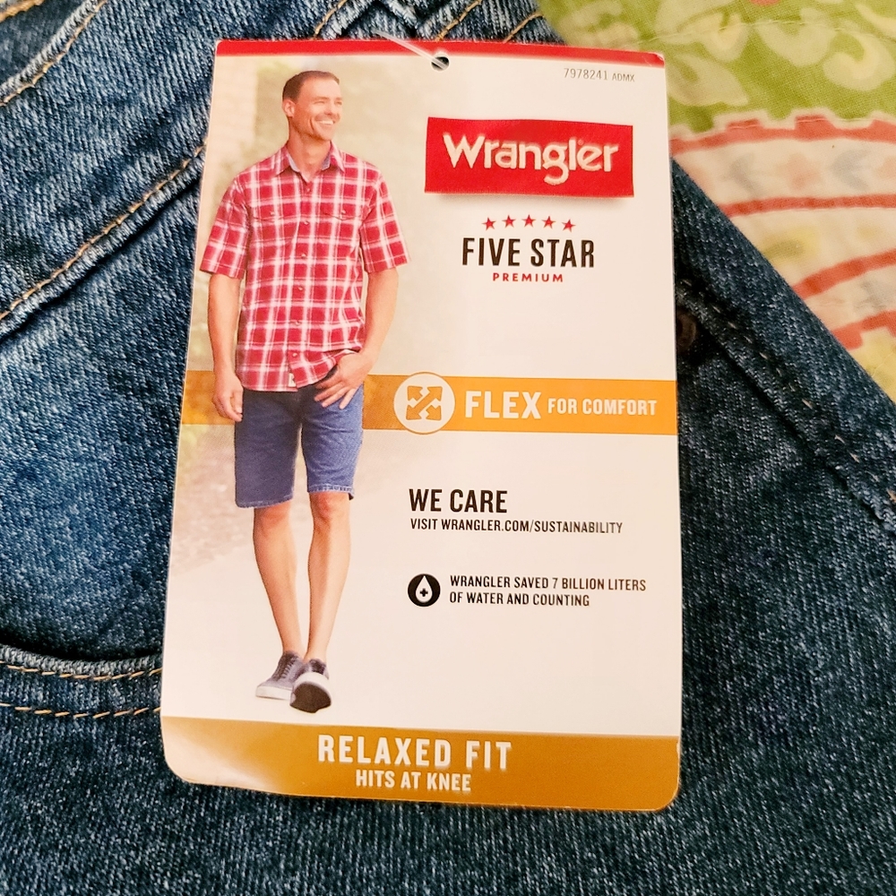 Wrangler mens jean shorts size 48 relaxed fit 10" inseam NWT - Picture 8 of 10